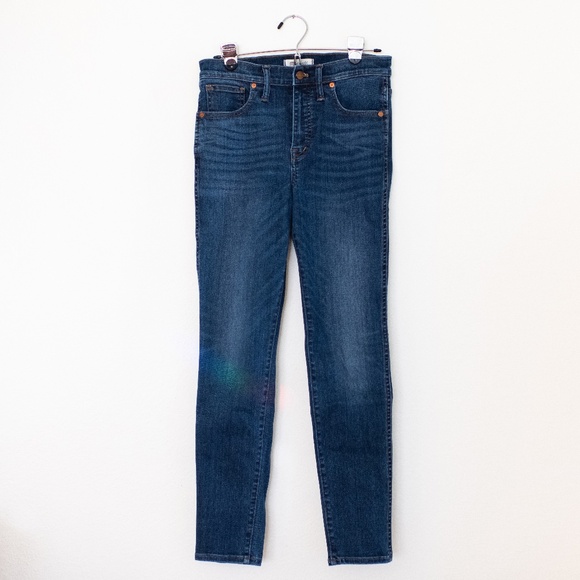 Madewell Dark Wash 10" High-Rise Skinny Jeans - Picture 1 of 4
